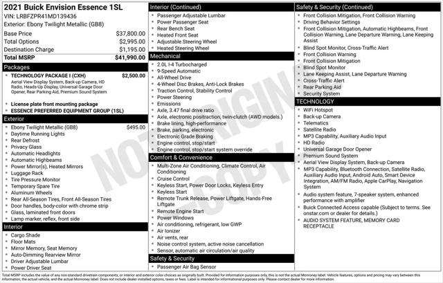 2021 Buick Envision AWD Essence