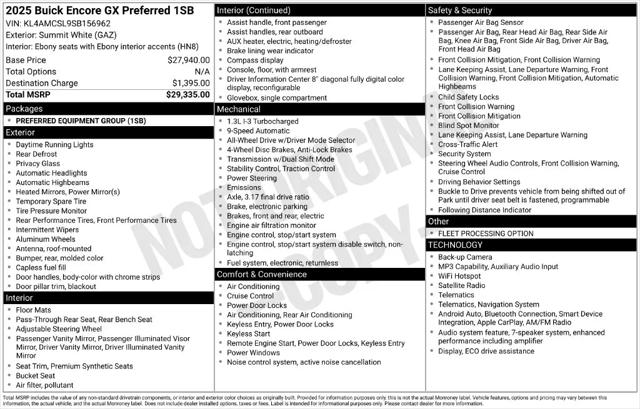 2025 Buick Encore GX Preferred AWD