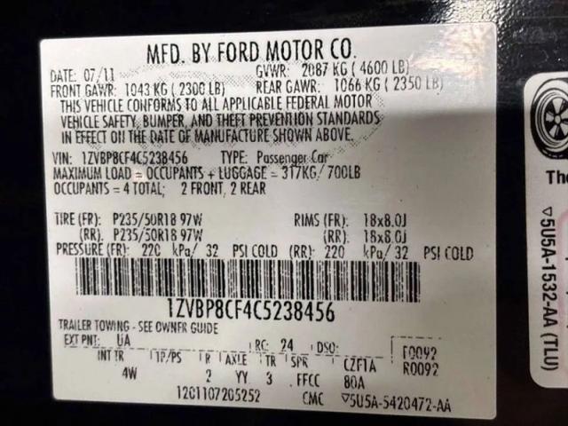 2012 Ford Mustang GT Premium