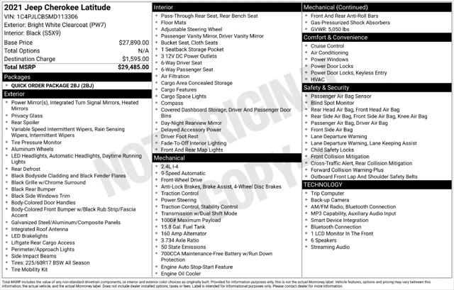 2021 Jeep Cherokee Latitude FWD