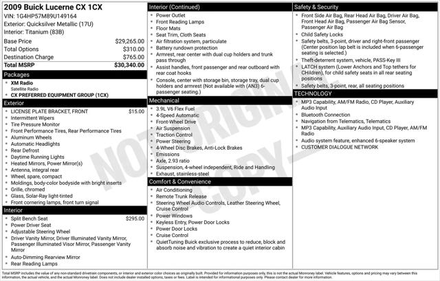 2009 Buick Lucerne CX