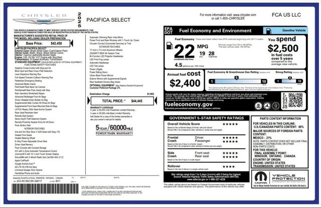 2025 Chrysler Pacifica Select