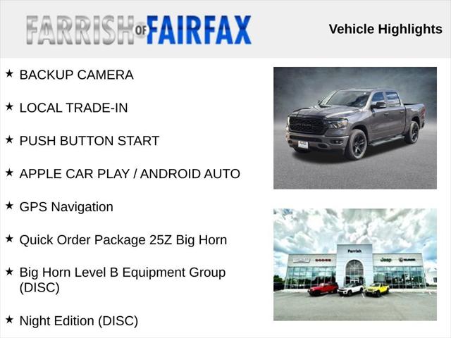 2022 RAM 1500 Big Horn Crew Cab 4x4 57 Box 2022 RAM 1500 Big Horn Crew Cab 4x4 57 Box
