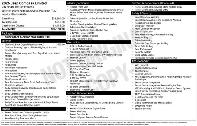 2026 Jeep Compass Limited