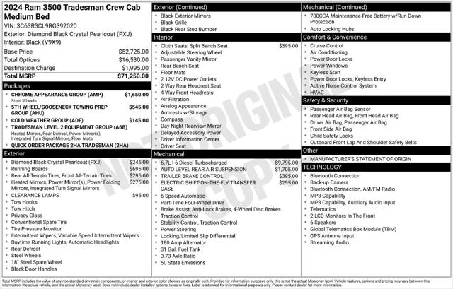 2024 Ram 3500 Tradesman Crew Cab 4x4 64 Box