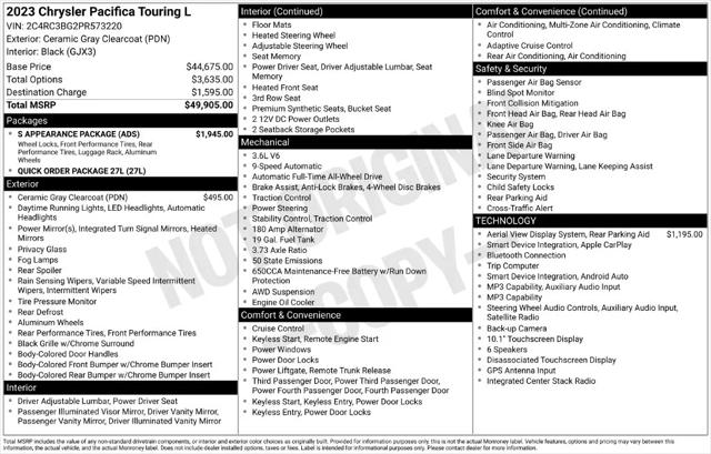 2023 Chrysler Pacifica Touring L AWD