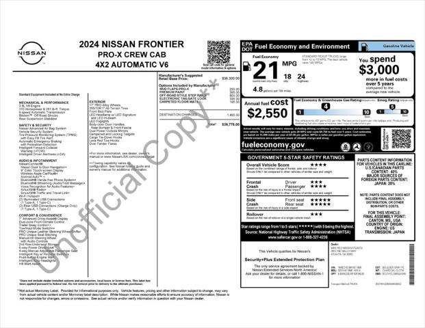 2024 Nissan Frontier Crew Cab PRO-X 4x2