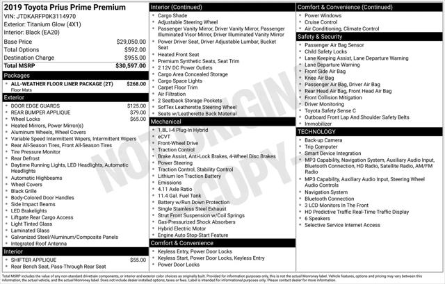 2019 Toyota Prius Prime Plus
