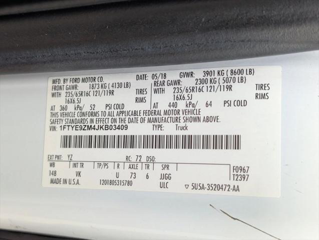 2018 Ford Transit w/60/40 Side Door w/LWB
