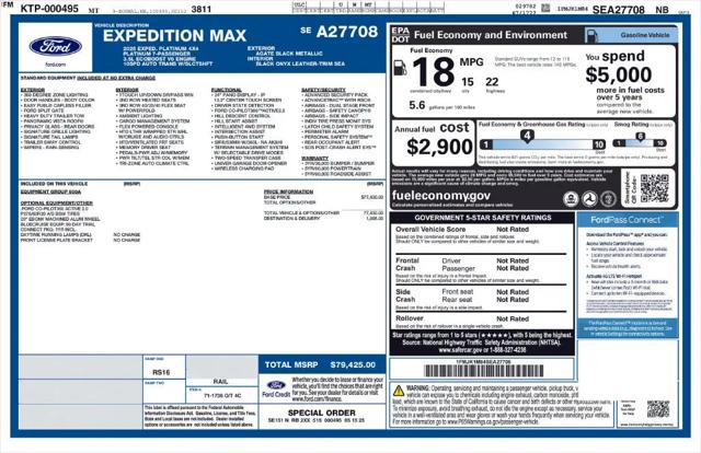 2025 Ford Expedition Platinum MAX for sale in McKinney, TX