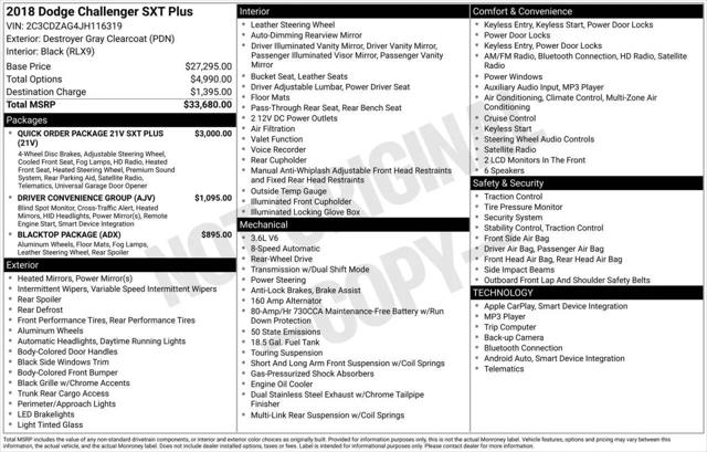 2018 Dodge Challenger SXT Plus