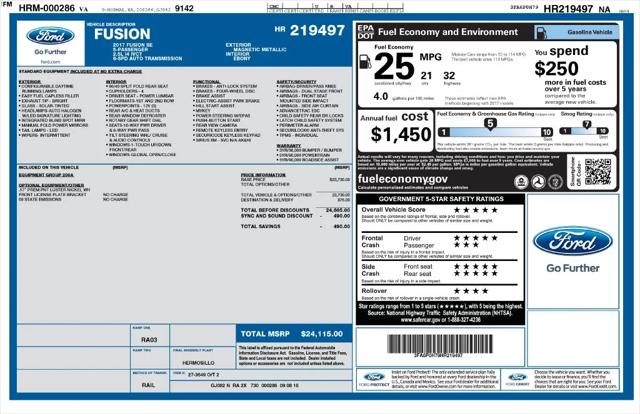 2017 Ford Fusion SE