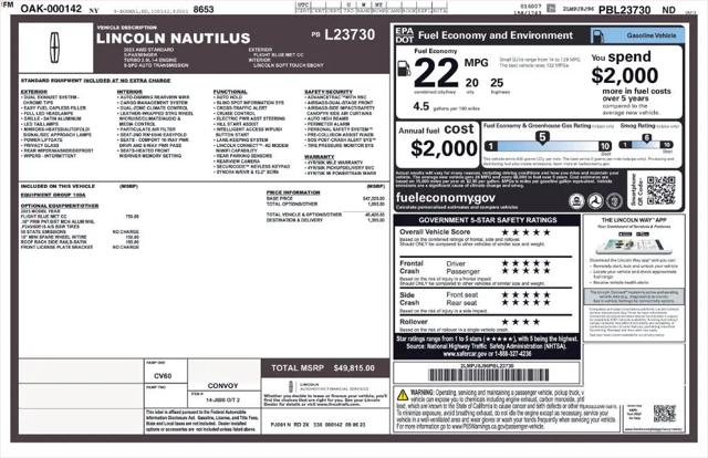 2023 Lincoln Nautilus Standard