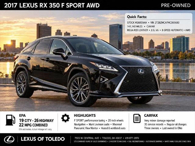 2017 Lexus RX 350 F Sport for sale in Toledo, OH
