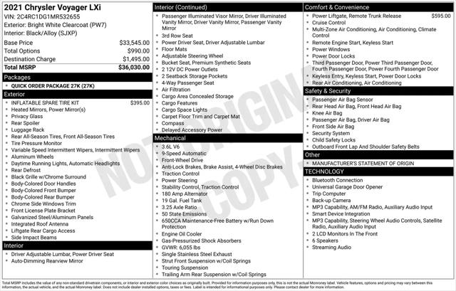 2021 Chrysler Voyager LXI