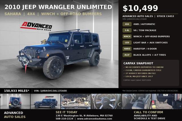2010 Jeep Wrangler Unlimited Sahara for sale in North Attleboro, MA