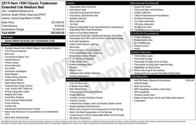 2019 Ram 1500 Classic Tradesman Quad Cab 4x2 64 Box
