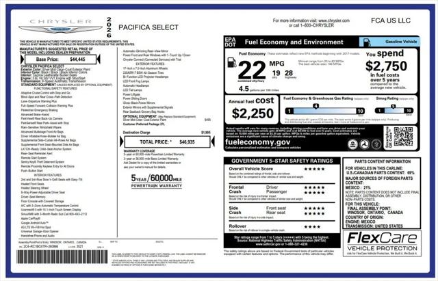 2026 Chrysler Pacifica Select