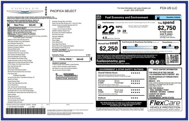 2026 Chrysler Pacifica Select