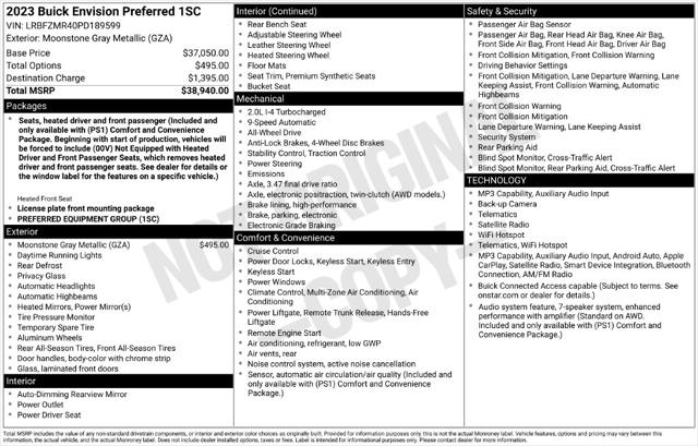 2023 Buick Envision Preferred AWD
