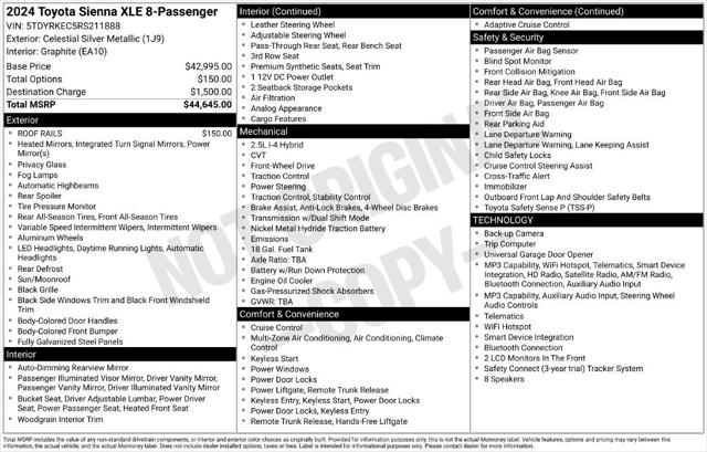 2024 Toyota Sienna XLE 2024 Toyota Sienna XLE