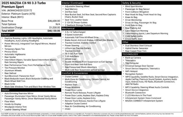 2025 Mazda X-90 3.3 Turbo Premium Sport