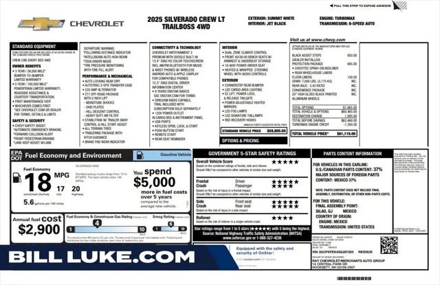 2025 Chevrolet Silverado 1500 4WD Crew Cab Short Bed LT Trail Boss for sale in Phoenix, AZ