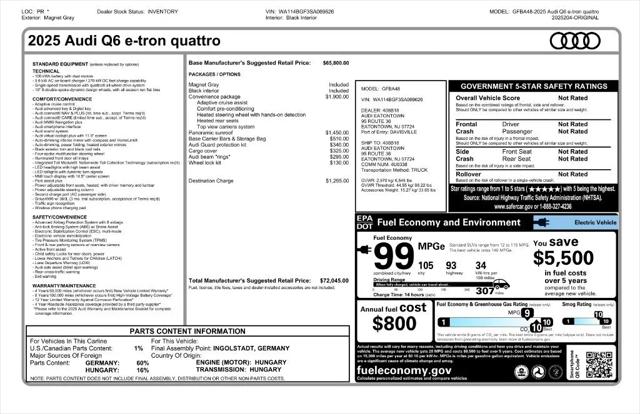 2025 Audi Q6 e-tron Premium quattro