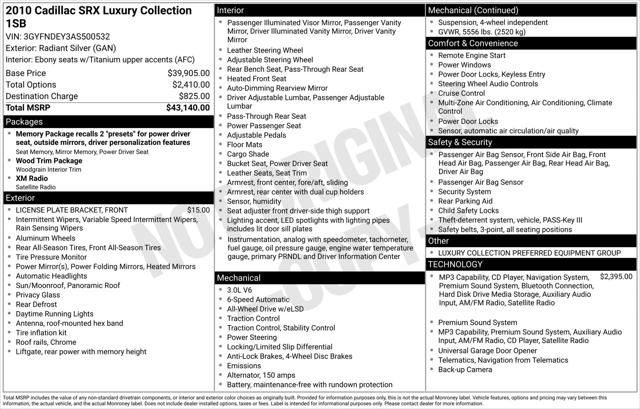 2010 Cadillac SRX Luxury Collection