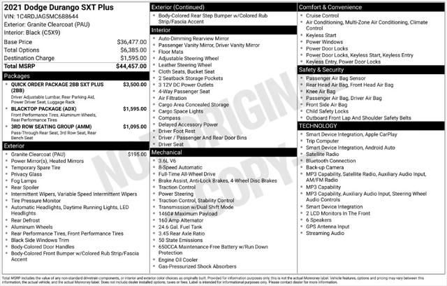 2021 Dodge Durango SXT Plus AWD