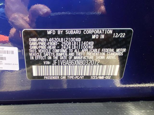 2022 Subaru WRX Base