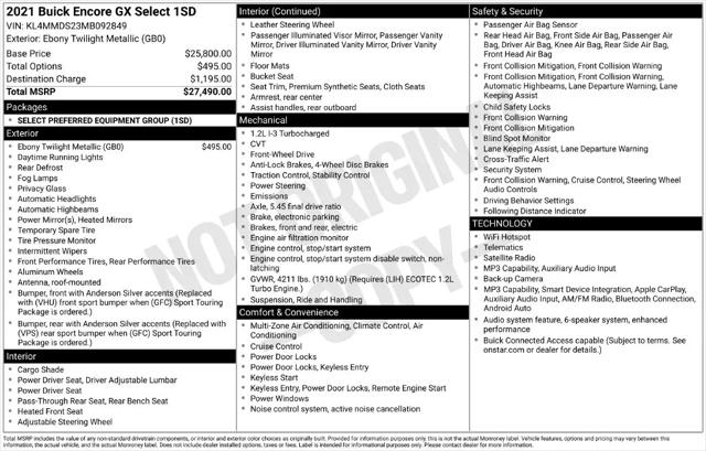2021 Buick Encore GX FWD Select