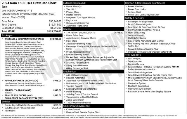 2024 Ram 1500 TRX Crew Cab 4x4 57 Box for sale in Chippewa Falls, WI