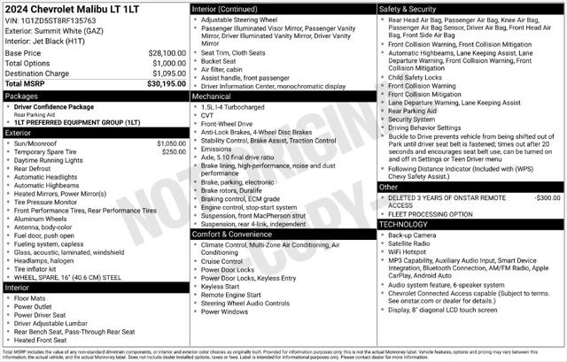 2024 Chevrolet Malibu FWD 1LT 2024 Chevrolet Malibu FWD 1LT