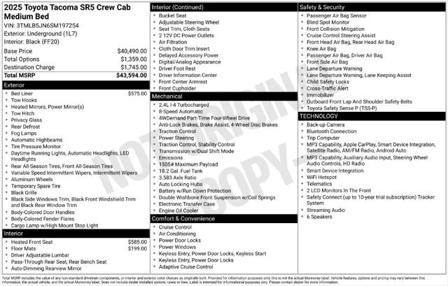 2025 Toyota Tacoma SR5 for sale in Roanoke, VA