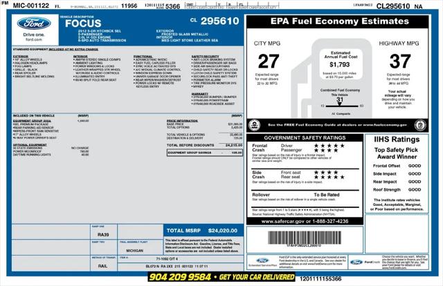 2012 Ford Focus SEL