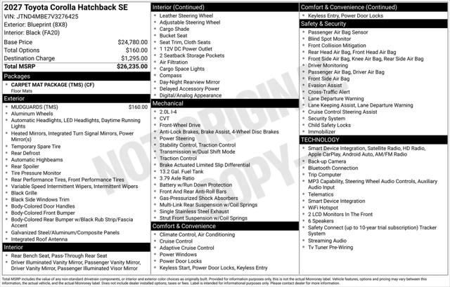 2027 Toyota Corolla SE for sale in Manvel, TX