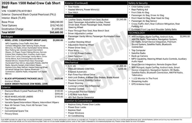 2020 Ram 1500 Rebel Crew Cab 4x4 57 Box