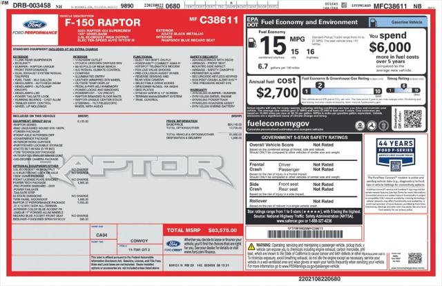 2021 Ford F-150 Raptor