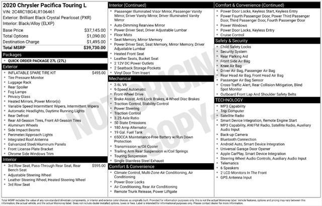 2020 Chrysler Pacifica Touring L for sale in Bartlesville, OK