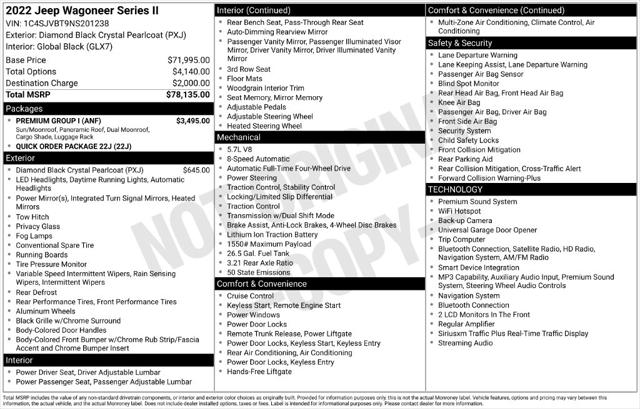 2022 Jeep Wagoneer Series II 4x4 for sale in Marshfield, WI