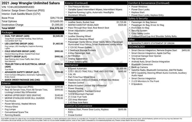 2021 Jeep Wrangler Sahara 4x4 for sale in Ottumwa, IA