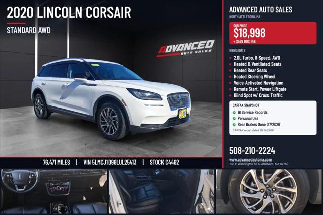 2020 Lincoln Corsair Standard for sale in North Attleborough, MA