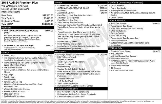 2014 Audi S4 3.0T Premium Plus