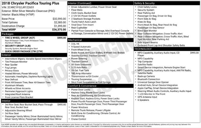 2018 Chrysler Pacifica Touring Plus for sale in Bartlesville, OK