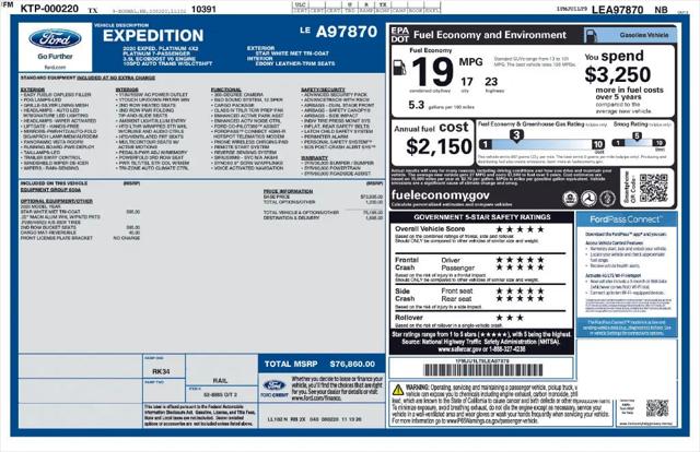 2020 Ford Expedition Platinum for sale in McKinney, TX