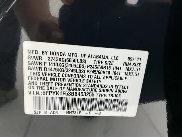 2011 Honda Ridgeline 4WD Crew Cab RTL