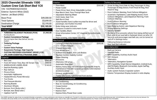 Used 2025 Chevrolet Silverado 1500 4WD Crew Cab Short Bed Custom For Sale in Muscle Shoals, AL
