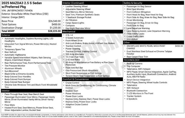 2025 Mazda Mazda3 2.5 S Preferred