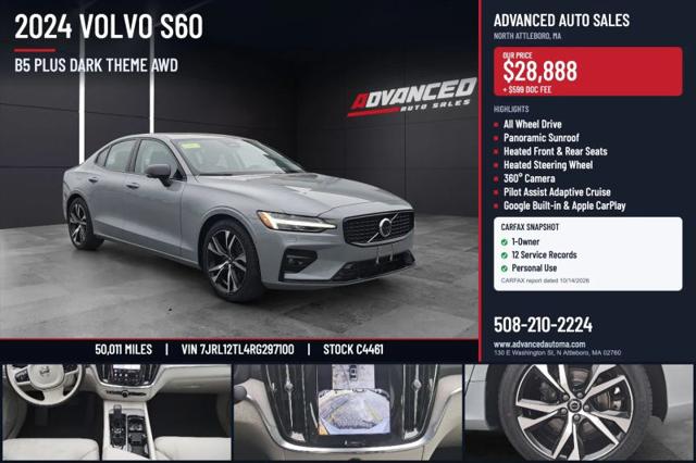 2024 Volvo S60 B5 Plus Dark Theme for sale in North Attleboro, MA